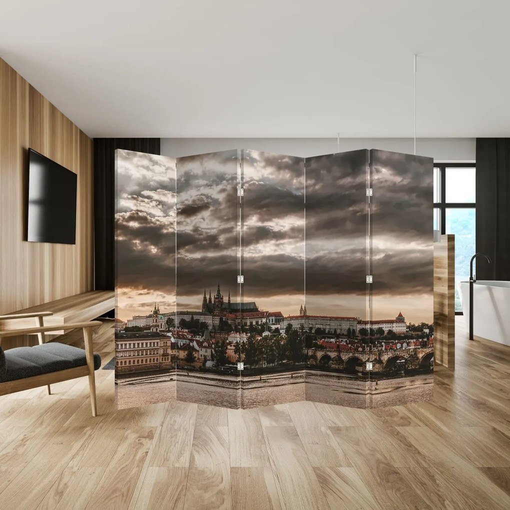 Paravan Castelului Praga în amurg (210x170 cm)