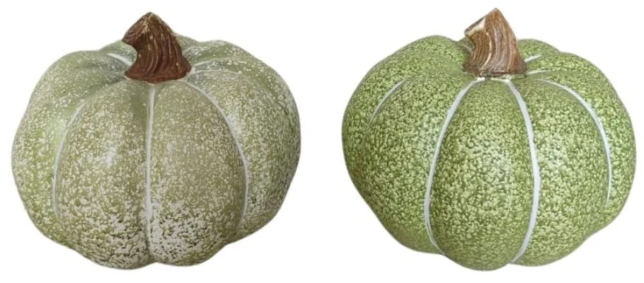 Dovleac decorativ Pumpkin Harvest, verde, 20x15 cm - modele diverse