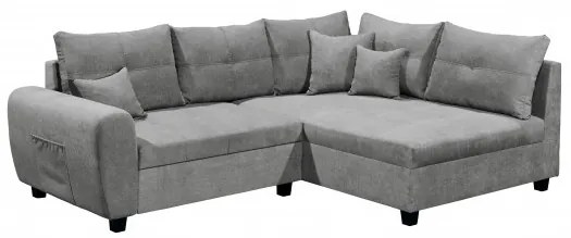 Coltar Extensibil Lena, Dreapta, Gri Inchis, 248 x 87 x 176 cm