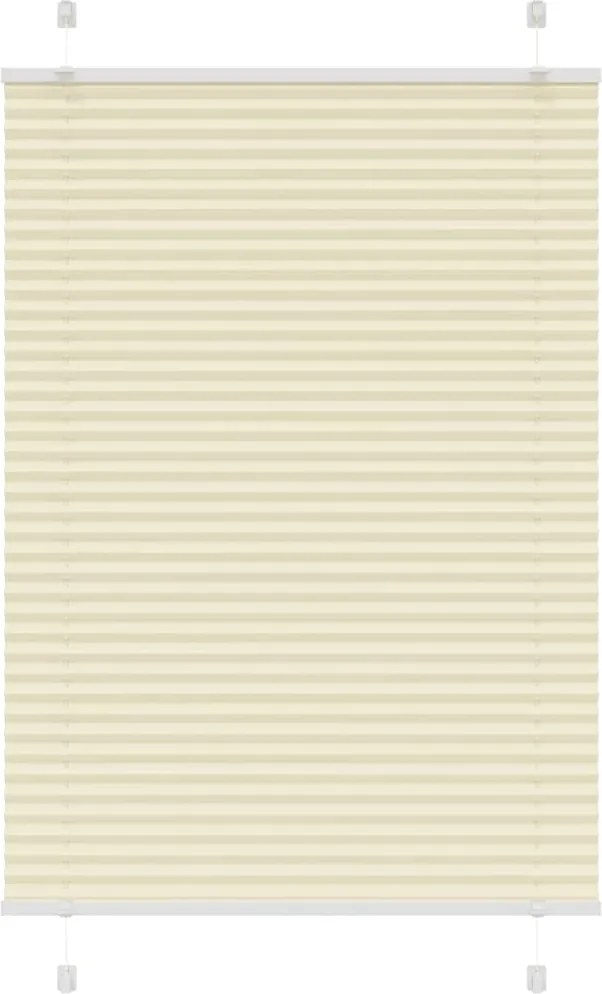 vidaXL Jaluzea plisată Crem 95x150 cm Lățime țesătură 94,4cm