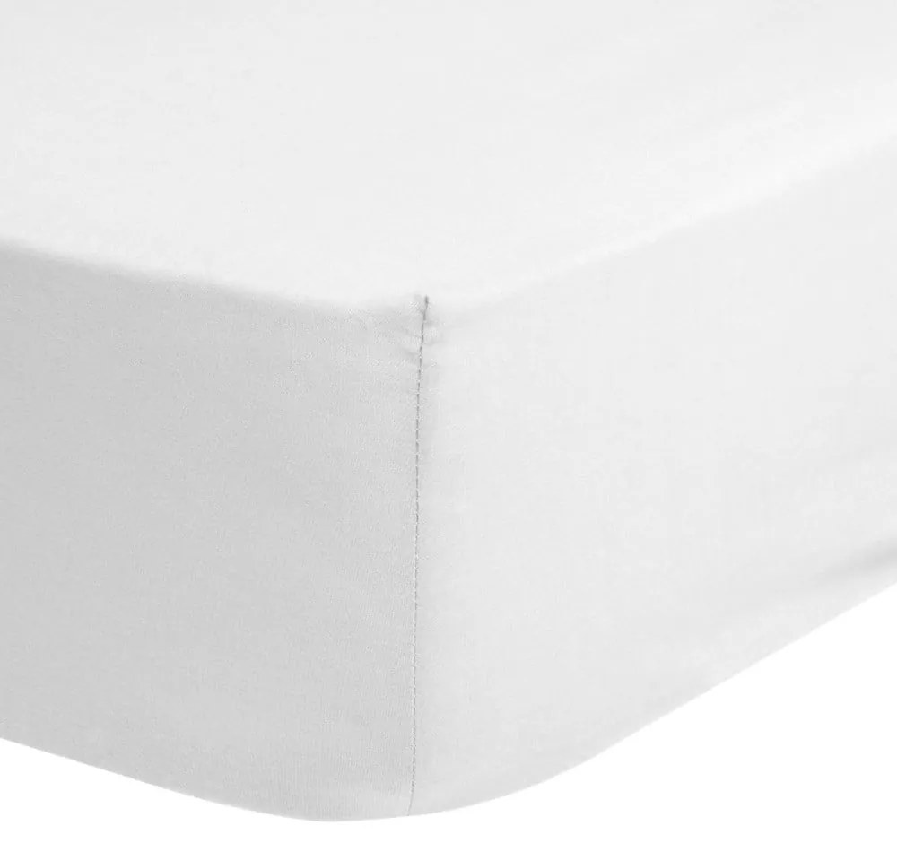 Cearșaf elastic din bumbac Good Morning, 160 x 200 cm, alb