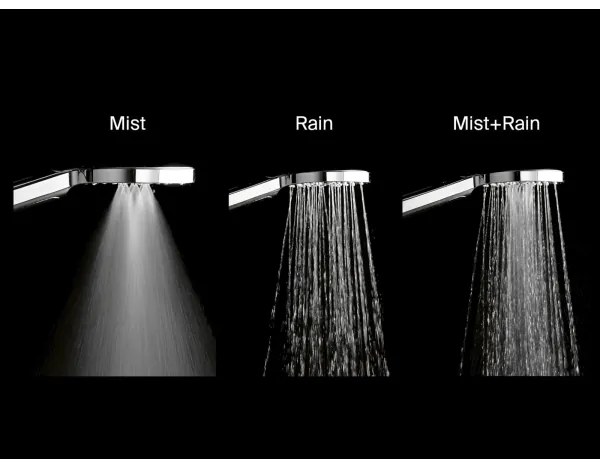 Ravak X07P233 - Pară de duș manuală cu buton FLAT, crom lucios