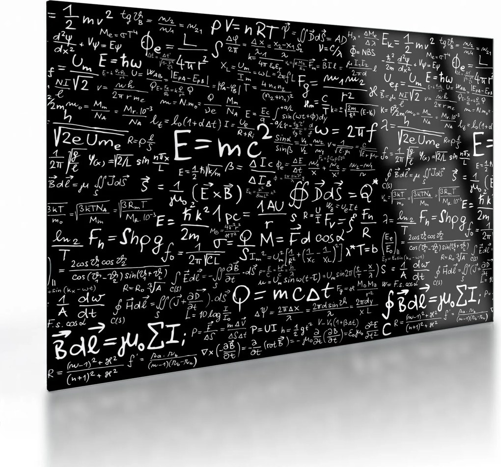 Tablou pe sticlă - Matematică (70x50 cm)