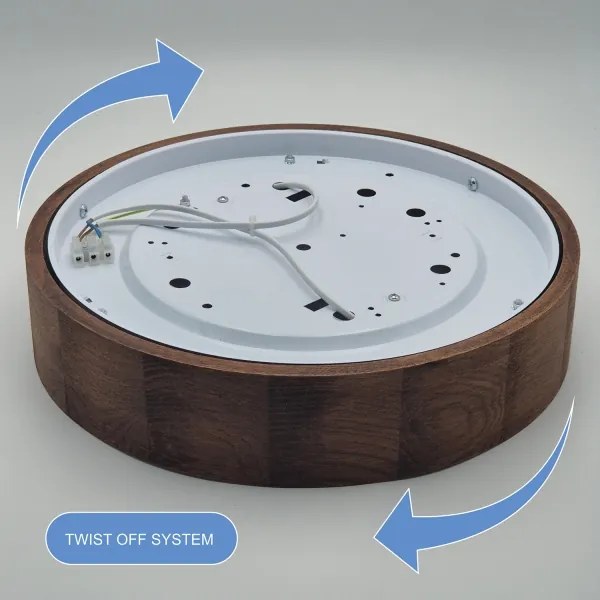 Plafonieră Brilagi CARVALHO 1xE27/60W/230V stejar d. 37 cm