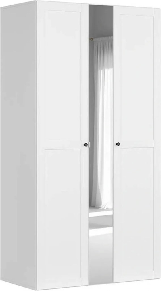 Dulap FLEX, alb, PAL, cu 3 usi, 125x66x240 cm