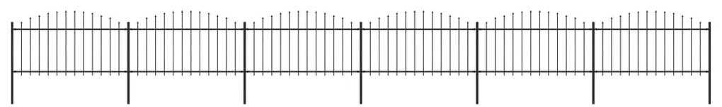 vidaXL Gard de grădină cu vârf tip suliță din oțel 1070x150 cm, negru