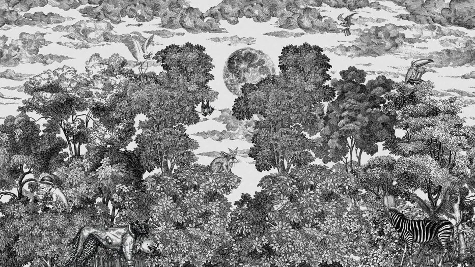 Fototapet, Bellewood under the Moon, Graphite, Rebel Walls