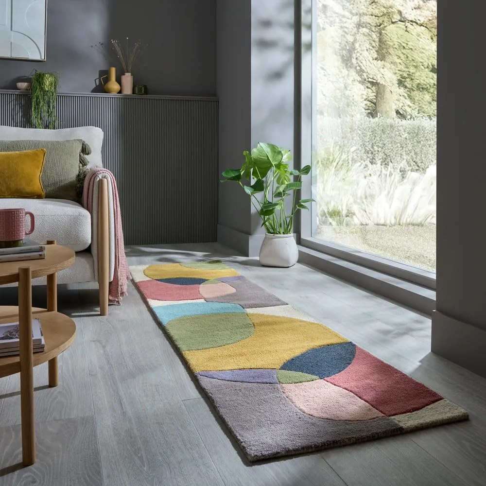 Covor tip traversă țesut manual din lână 60x230 cm Glow Multi – Flair Rugs