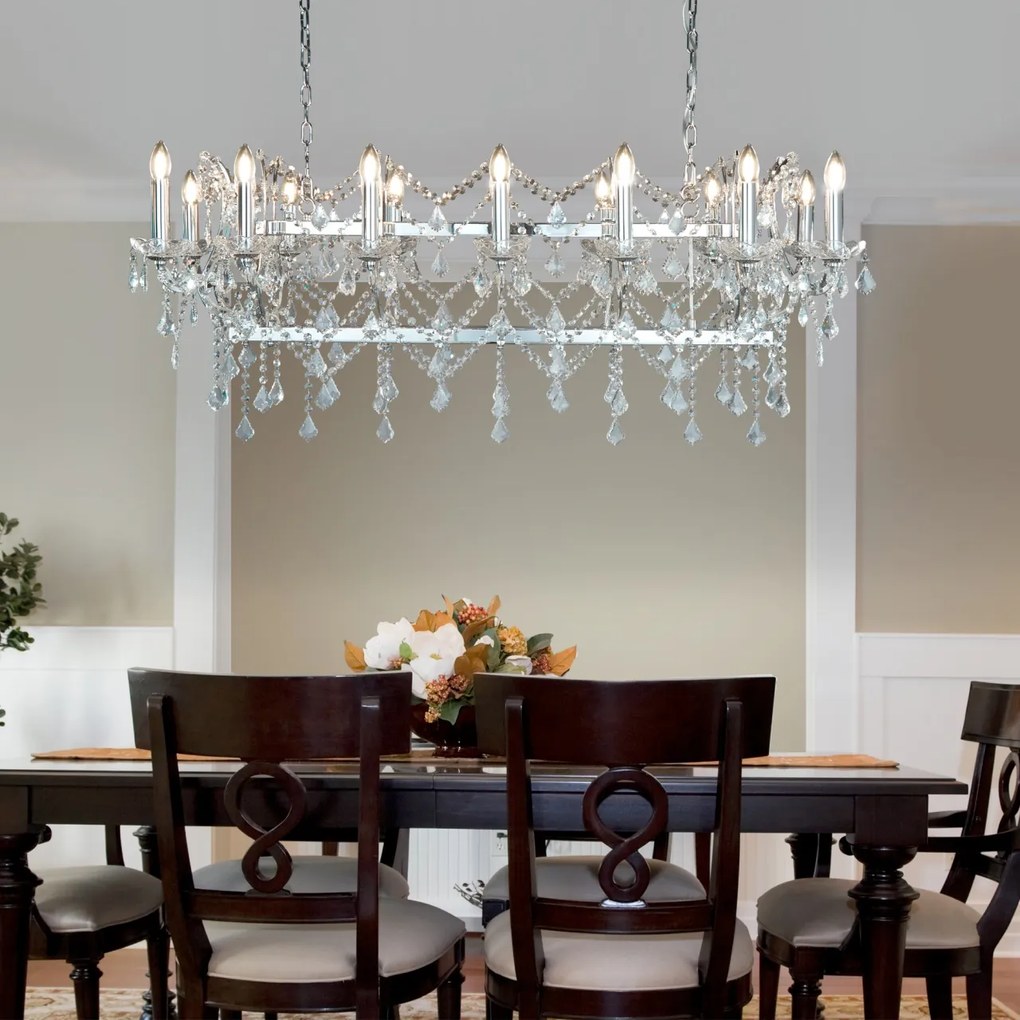Lustra suspendata cristal design elegant Florence 14L 80614-14CC SRT