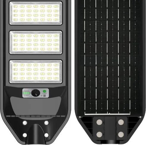 Corp Iluminat Stradal Solar LED 120W Novelite Suno cu Senzor Miscare, Protectie IP54, 3CCT Temperatura Culoare Selectabila, Eficienta Energetica