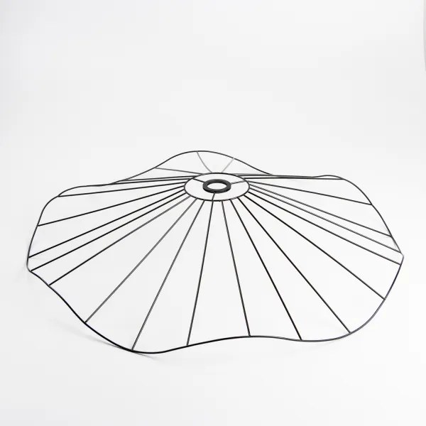 Brilagi - Lustră LED aplicată CERIA WIRE, 1xE27/40W/230V, Ø 80 cm, negru/stejar