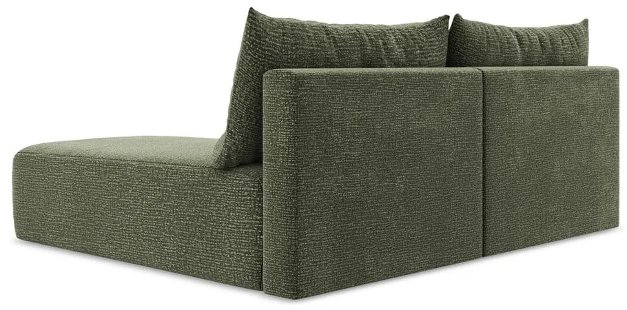 Colțar verde extensibil/cu spațiu de depozitare (cu colț pe partea dreaptă) Kalena – Makamii