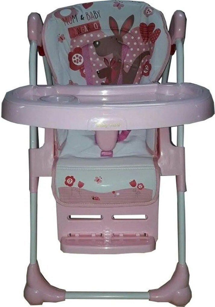 Scaun de masa pentru copii si bebe Baby Care™ reglabil in 3 trepte,pliabil, centura de siguranta, sezut comfortabil, masuta detasabila, functie