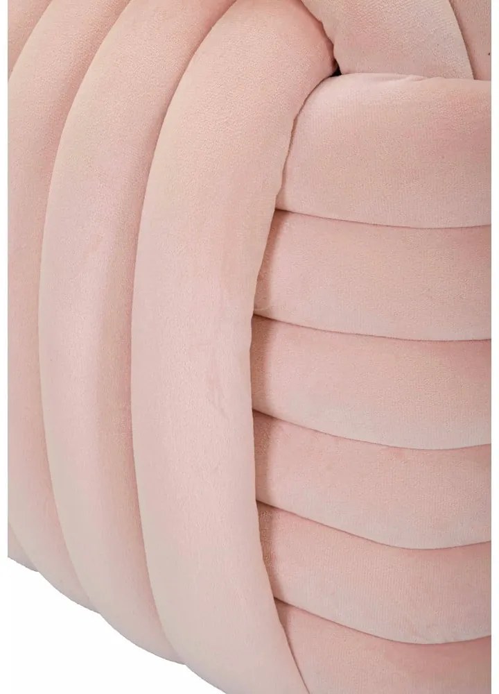 Taburet roz-deschis cu tapițerie din catifea Softy – Mauro Ferretti