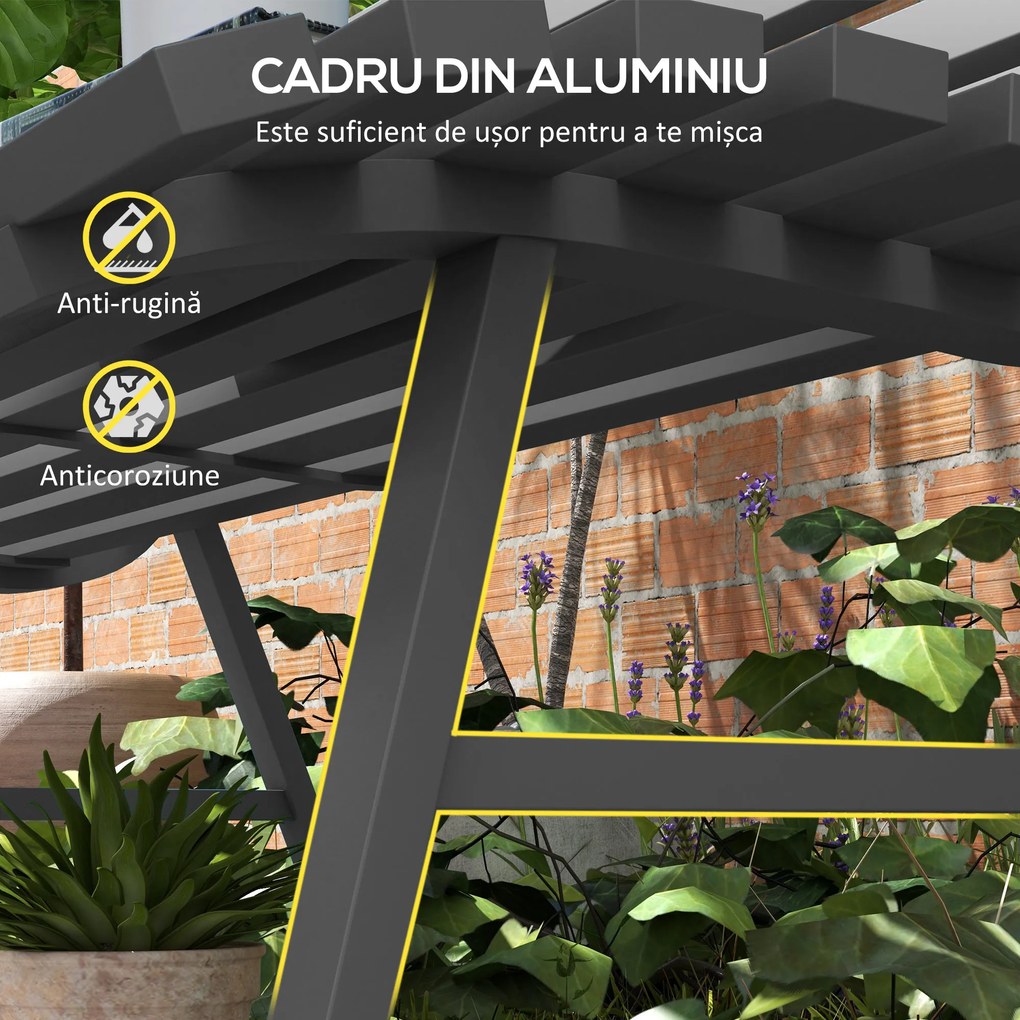 Outsunny Bancă pentru Grădină, Banca de Exterior pentru Terasă cu Șezut și Spătar cu Lamele, 123x67x79 cm, Verde | Aosom Romania
