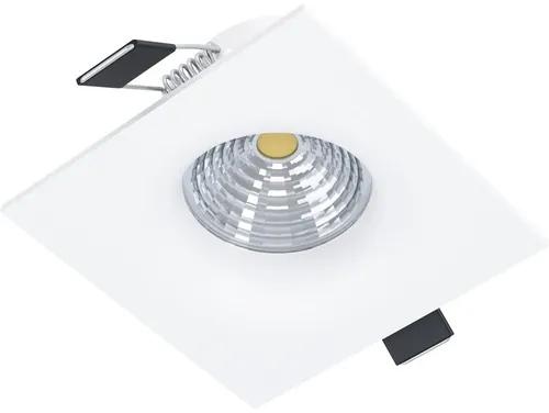 Spot incastrabil cu LED integrat Saliceto 6W 88x88 mm, alb, lumina neutra