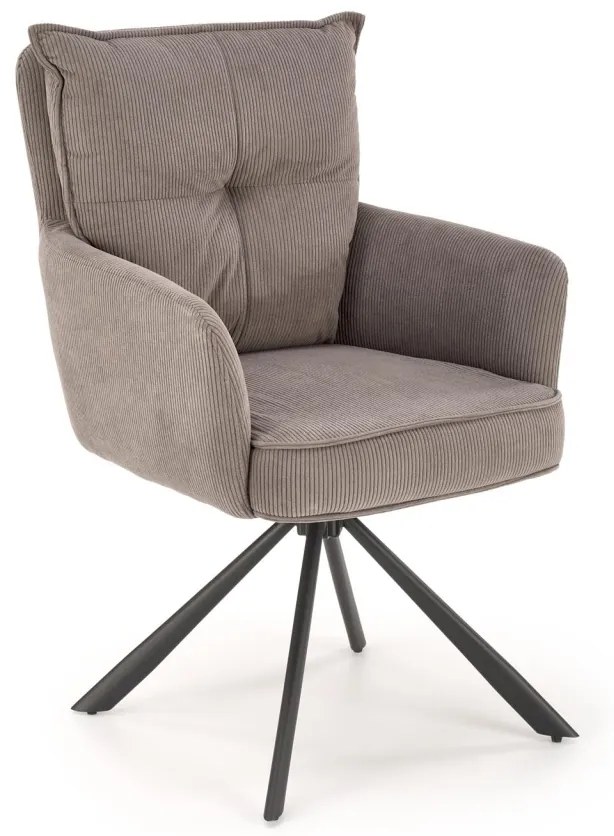 Scaun rotativ K528 velvet gri