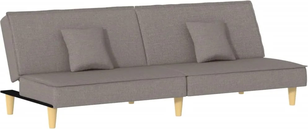 vidaXL Canapea extensibilă, gri taupe, material textil