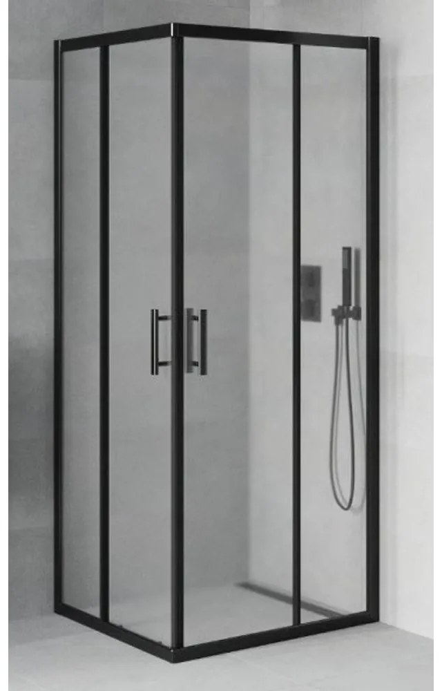 MOTRIL Negru Cabină de duș 90x90, 190cm, 6mm NANO