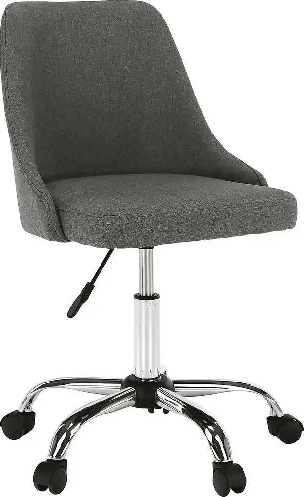 Scaun birou EDIZ, gri/crom, stofa clasica/metal, 48x57x78/88 cm