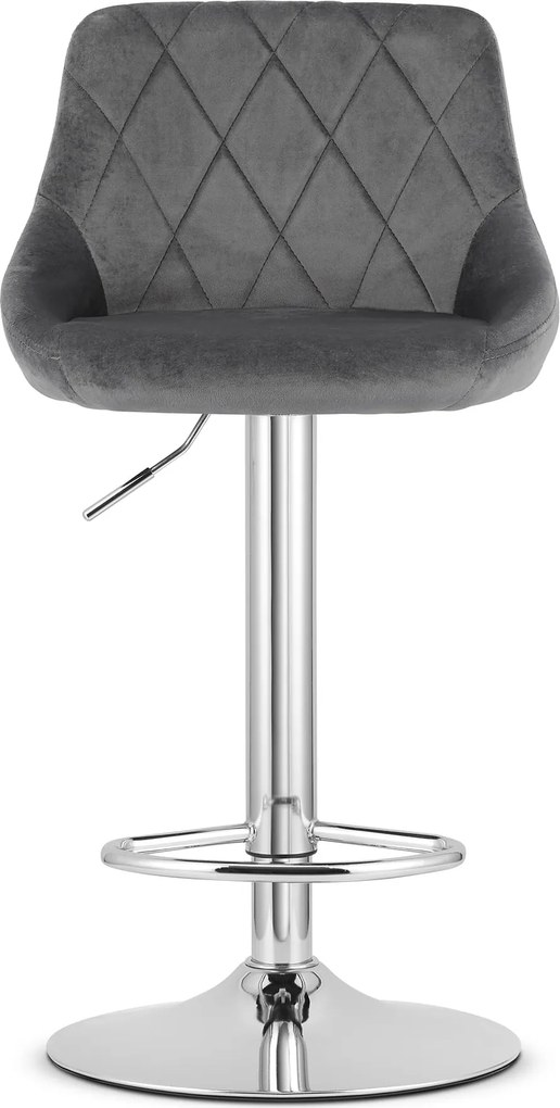 Reducere Scaun de bar gri VELVET KAST II. calitate.