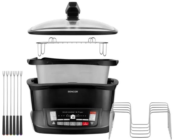 Tigaie multifuncțională cu accesorii 1800W/230V 18 funcții 4,8l Sencor