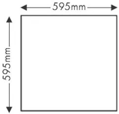 Panou LED aplicat BP21-06630, 600x600mm, 50W, 5000lm, lumina rece, alb, IP20, Braytron
