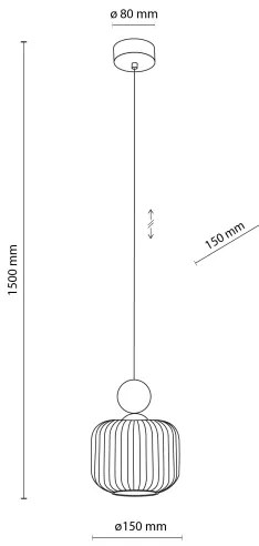 Lustră suspendată BALLO pe cablu 1xE14/10W/230V bej