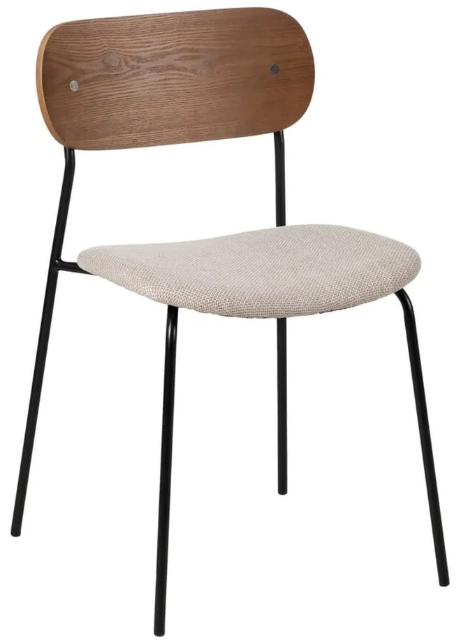 Scaune de dining maro/crem 4 buc. Moe – Ixia