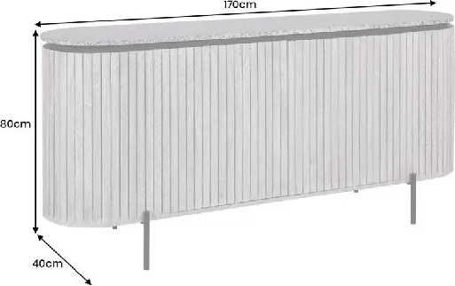 Comoda eleganta din lemn sablat ADLON 170cm