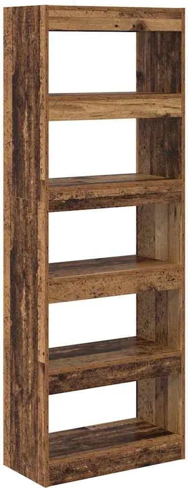 vidaXL Dulap pentru cărți Lemn vechi 60 x 30 x 166 cm Lemn compozit