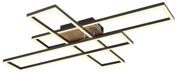 Plafonieră LED Globo 67208-40 DAKARI LED/40W/230V 3000K 60x80 cm negru