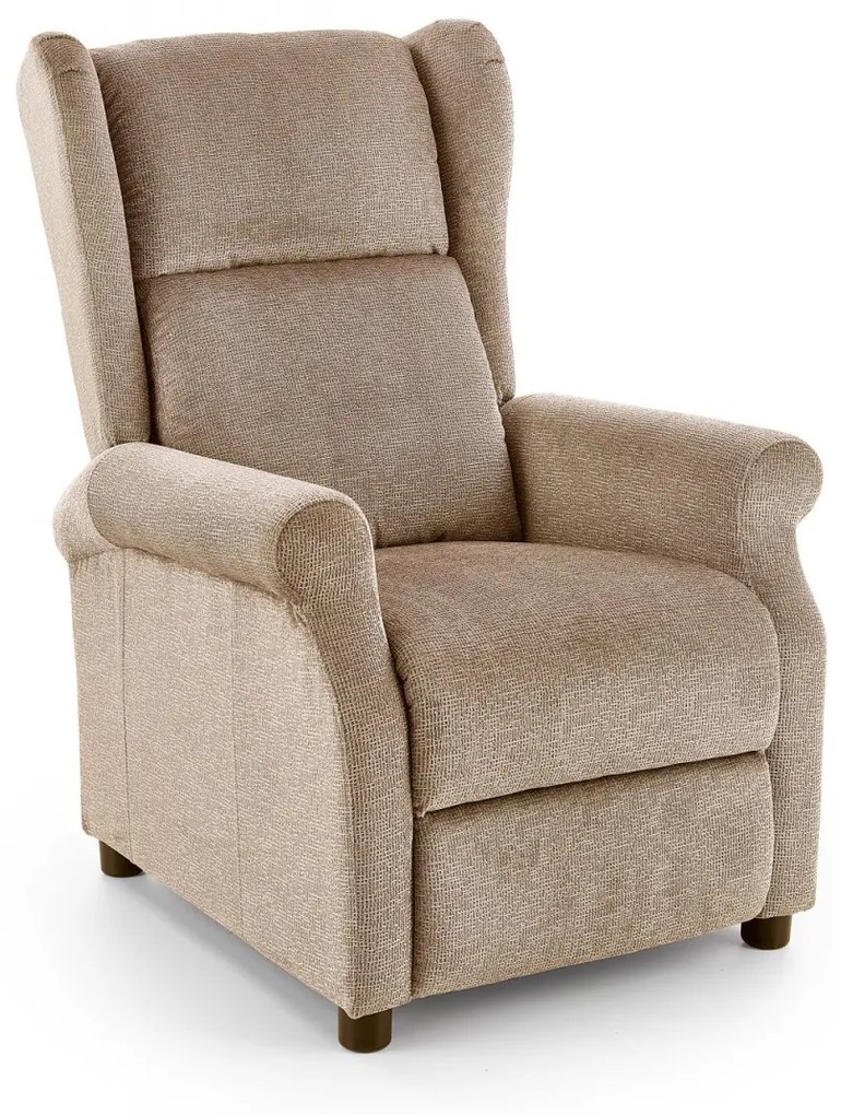 Fotoliu recliner cu functie de masaj Agustin M stofa bej