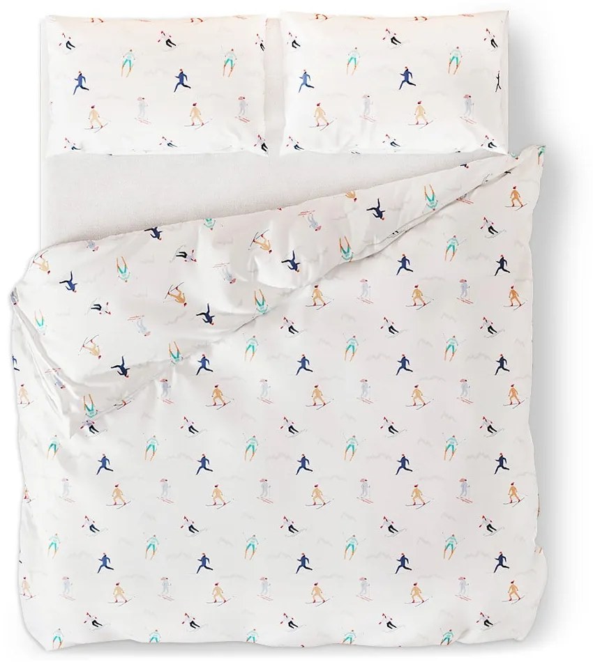 Lenjerie de pat dublă din flanelă AmeliaHome Snuggy Aspen, 200 x 220 cm