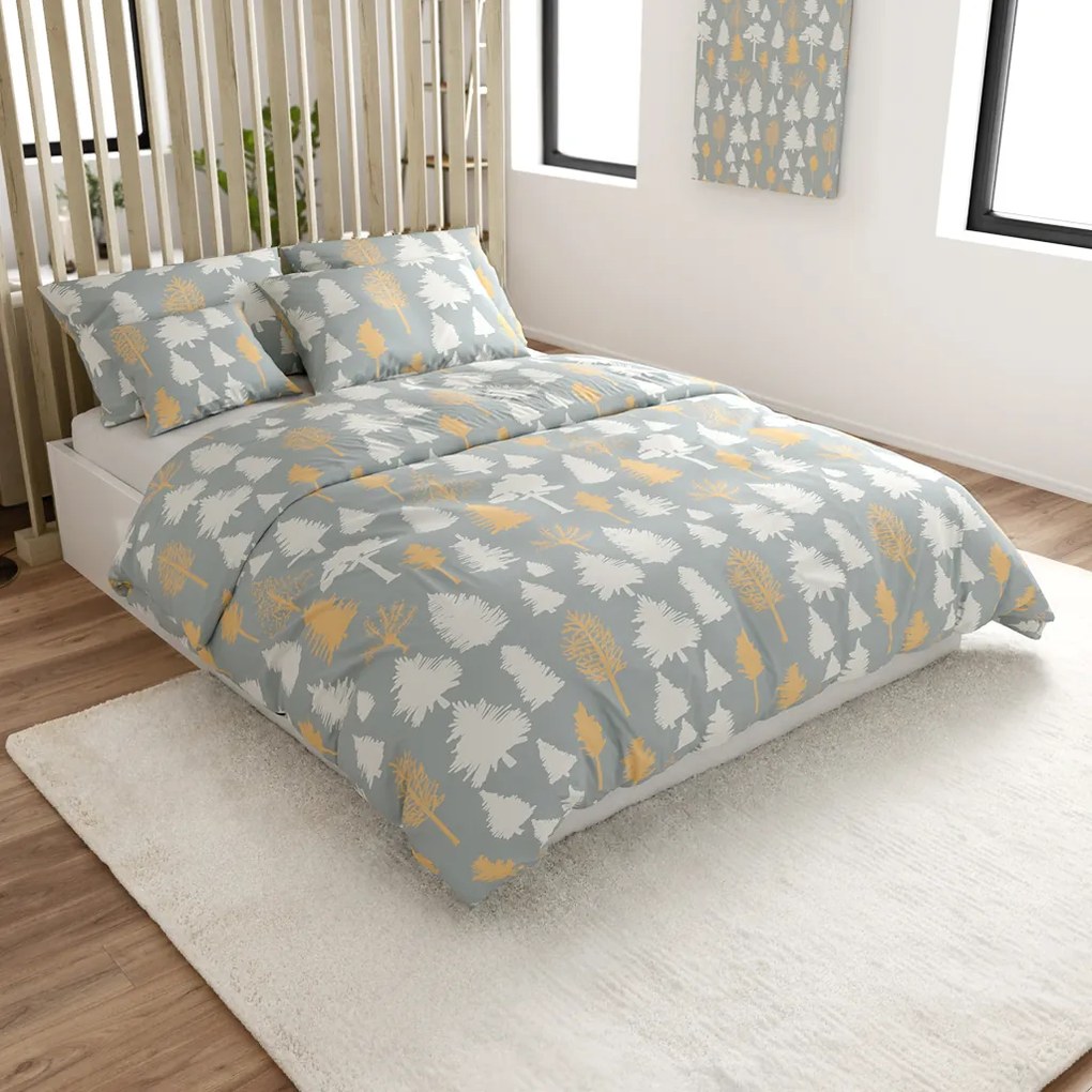Lenjerie de pat din bumbac HOLLY REST gri Dimensiune lenjerie de pat: 70 x 90 cm | 140 x 200 cm