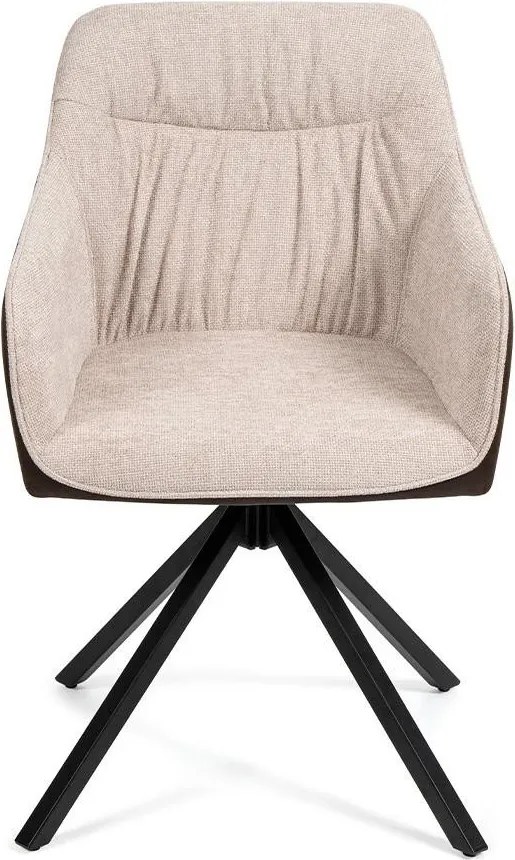 Set - 2 scaune de dining AVENBERG LARO - rotative, bej-maro