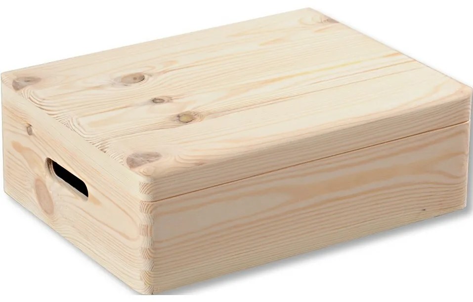 Kesper 69501 Cutie de depozitare cu capacrabatabil, pin 39 x 29 x 13,5 cm, M
