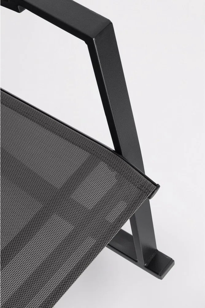 Fotoliu de grădină gri antracit din metal Ercolano – Bizzotto