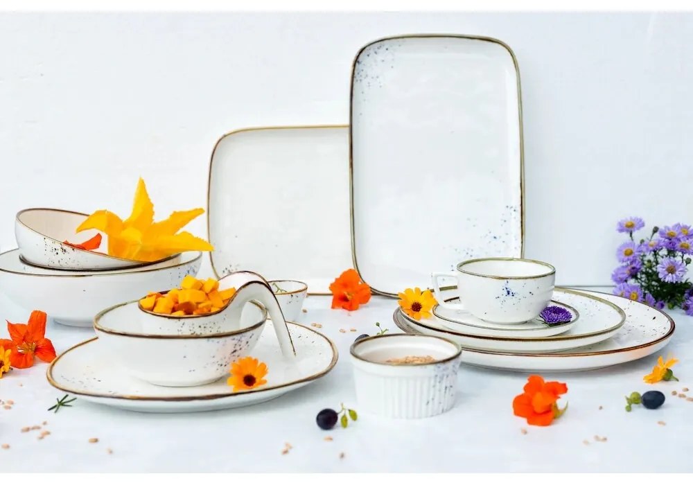 Mäser Set de 2 boluri Pintar Alb albastru puncte22 cm