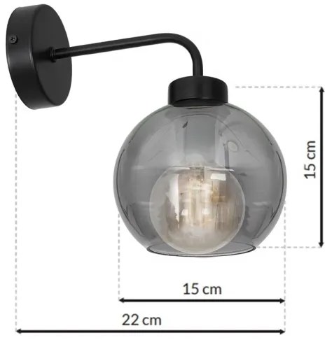 Aplică SOFIA 1xE27/60W/230V negru