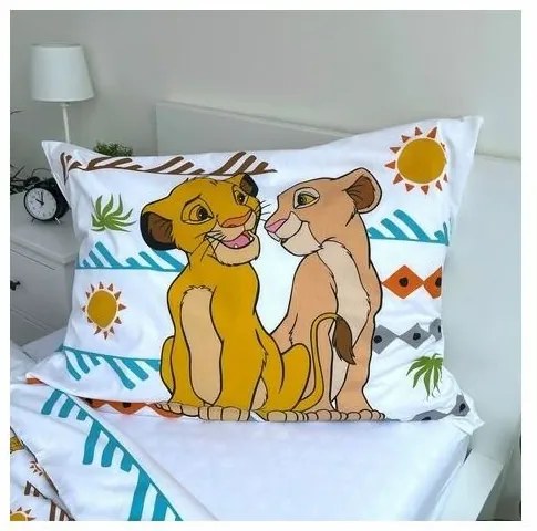 Lenjerie de pat din bumbac Jerry Fabrics Lion King Africa, 140 x 200 cm, 70 x 90 cm