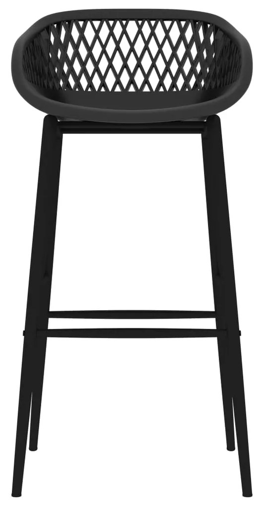 Set mobilier de bar, 7 piese, alb si negru Alb si negru, 7