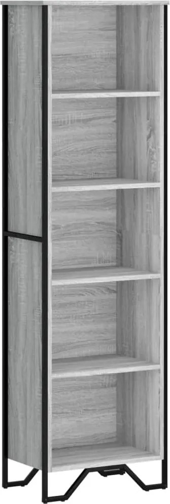 vidaXL Bibliotecă, gri sonoma, 50x31x169 cm, lemn prelucrat