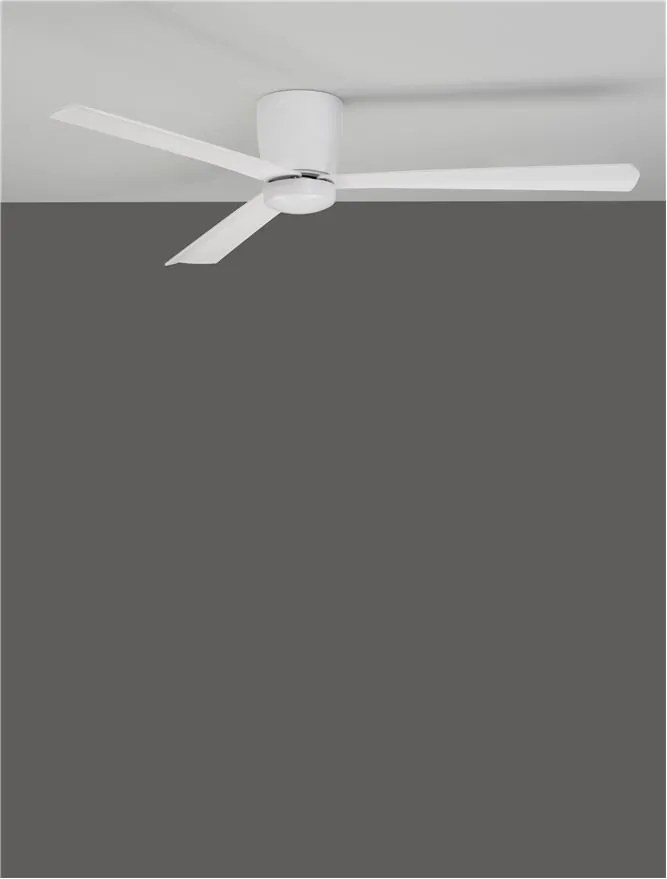 Ventilator de tavan cu telecomanda design modern DELL alb