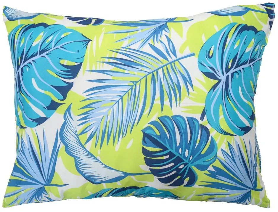 Pilota potrivita pentru tot anul matlasata 140x200 cm cu perna ARECANO albastru-verde 70x90 cm