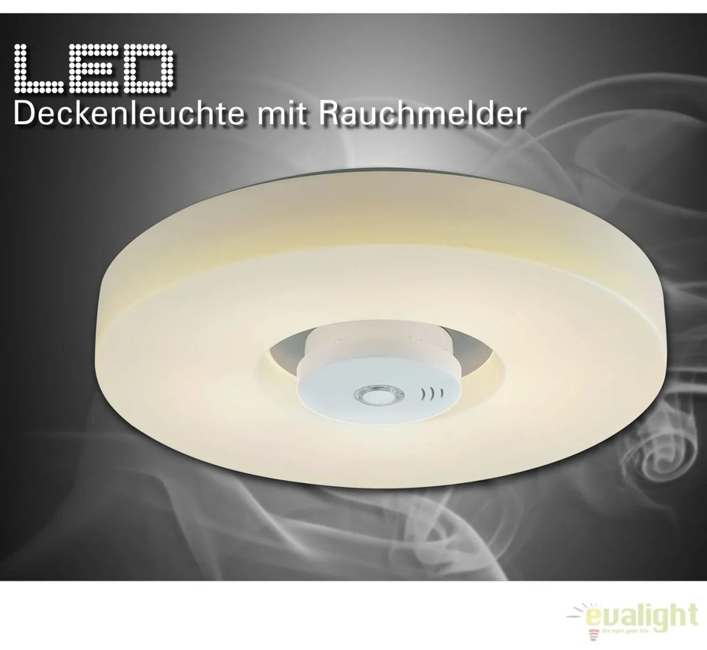 Plafoniera LED cu detector de fum Pisa 1216623 NV