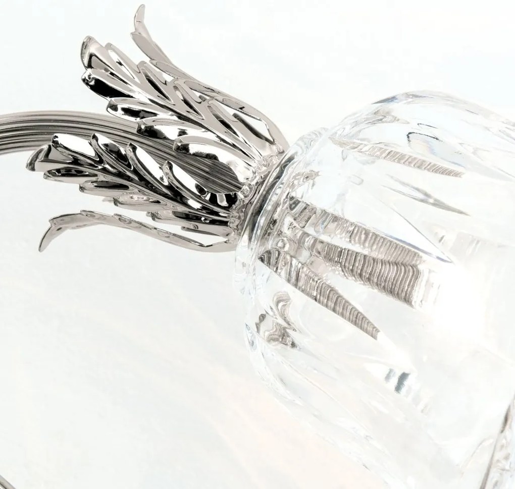 Aplica de perete design clasic LA BOHEME 2L, argintiu antic