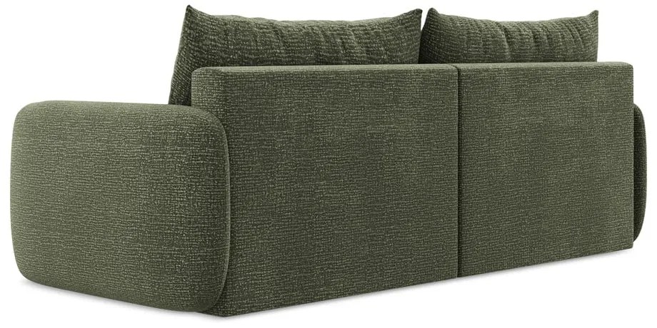 Canapea verde extensibilă/cu spațiu de depozitare 238 cm Kalena – Makamii