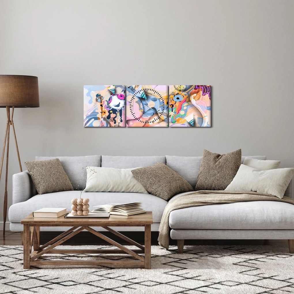 Tablou - Abstracție de basm (cu ceas) (90x30 cm)
