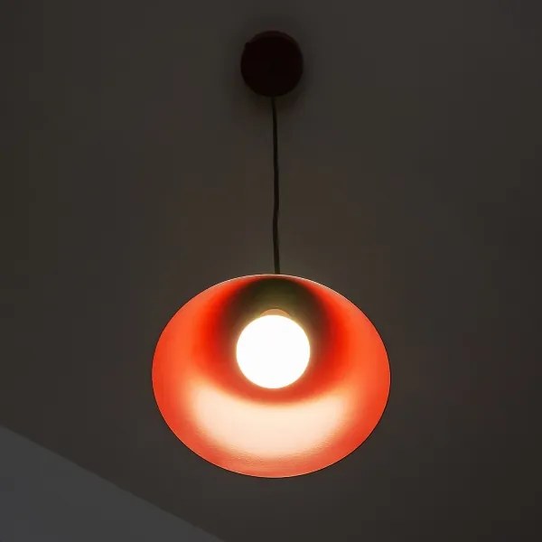 Pendul pe cablu ETNA II 1xE27/15W/230V Ø 18,5 cm, roșu